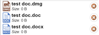 dmg, doc, docx icons